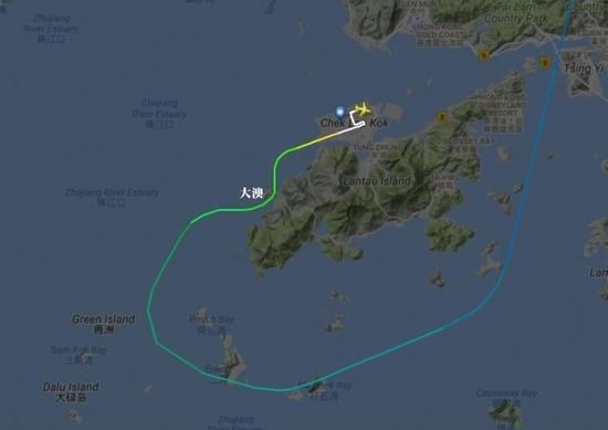 圖片來自航空網站flightradar24