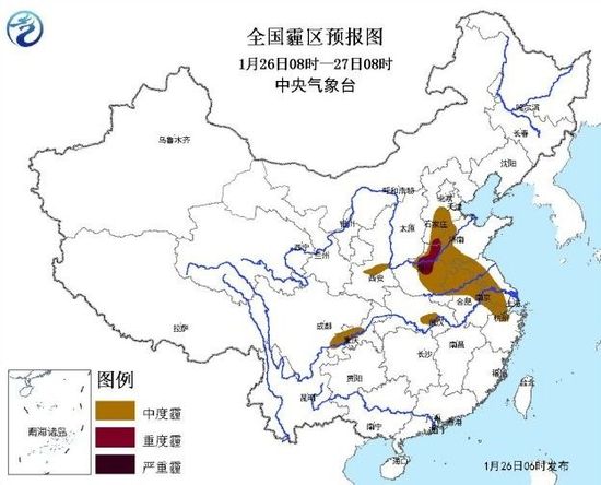 全國霾區預報圖