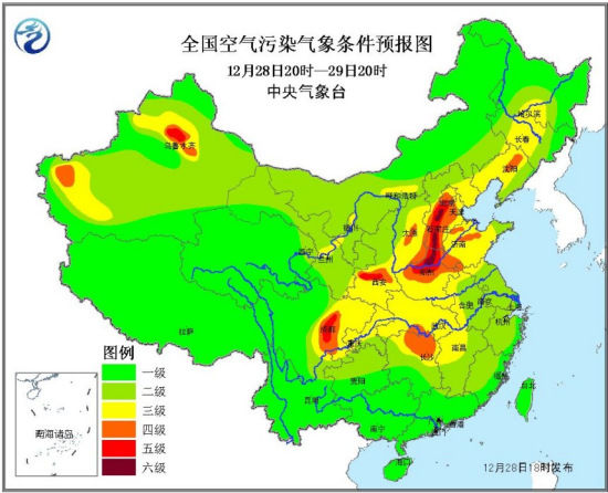 京津魯及冀中南、豫北將有輕到中度霾局地重度霾